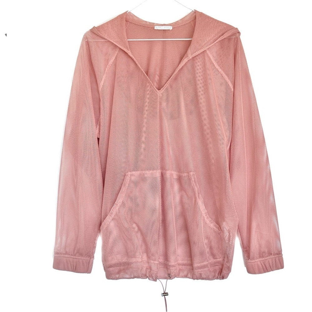 ZARA SPORT Oversized Mesh Hooded Workout Sweater Jacket